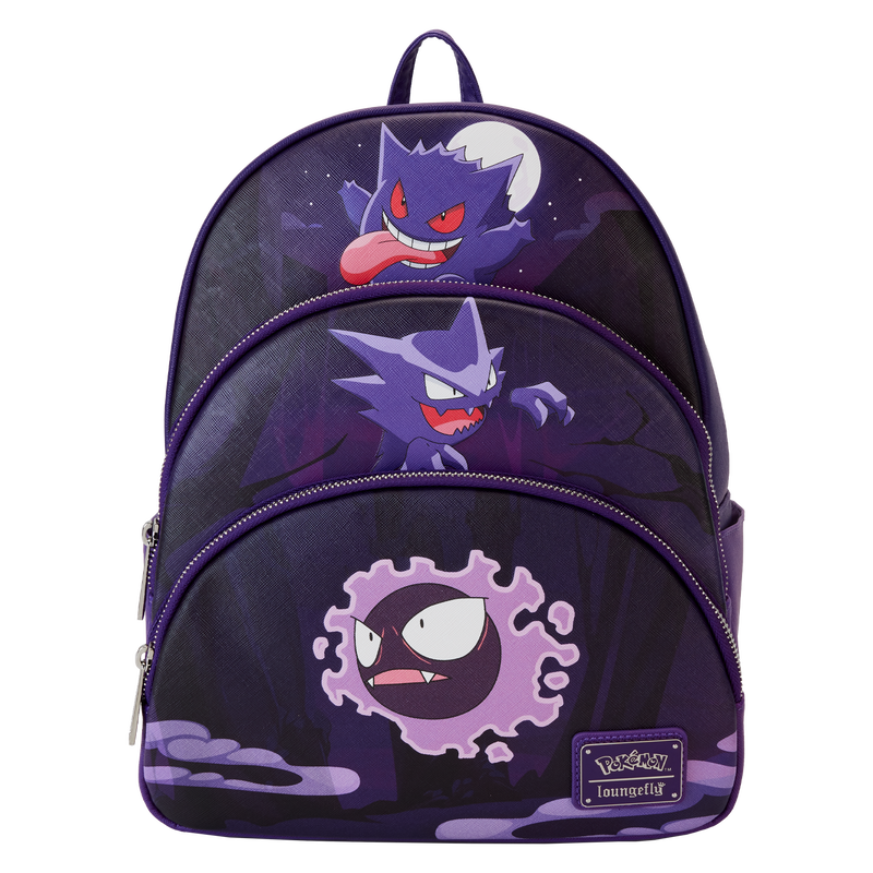 Loungefly Pokémon Gengar Evolution Triple Pocket Mini Backpack