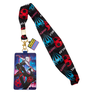 Loungefly Spider-Verse Miles Morales & Spider-Gwen Lanyard With Card Holder