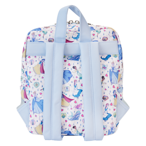 Loungefly Disney Princess Manga Style All-Over Print Nylon Square Mini Backpack