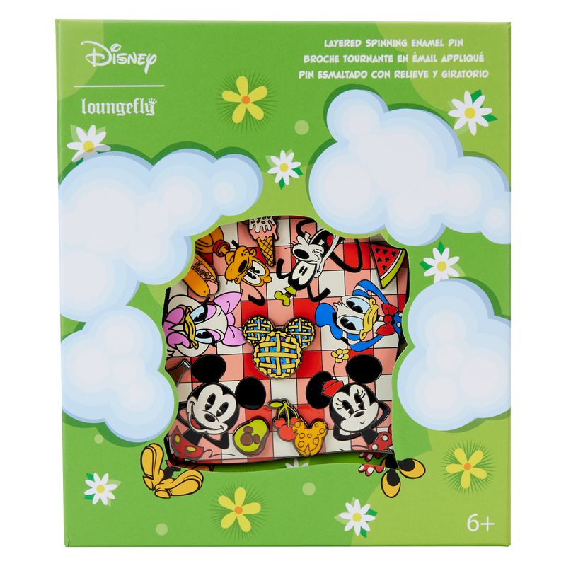 Loungefly Mickey & Friends Picnic Blanket 3" Collector Box Spinning Pin