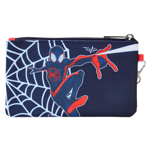 Loungefly Spider-Verse Miles Morales Suit Nylon Zipper Pouch Wristlet
