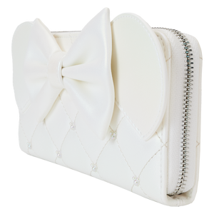 Loungefly Minnie Mouse Iridescent Wedding Zip Around Wristlet Wallet
