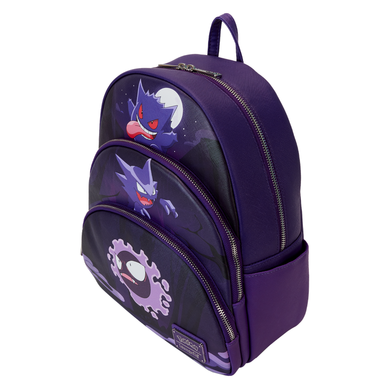 gengar mini backpack Loungefly Pokémon Gengar Evolution Triple Pocket Mini Backpack – My Awesome Collectibles