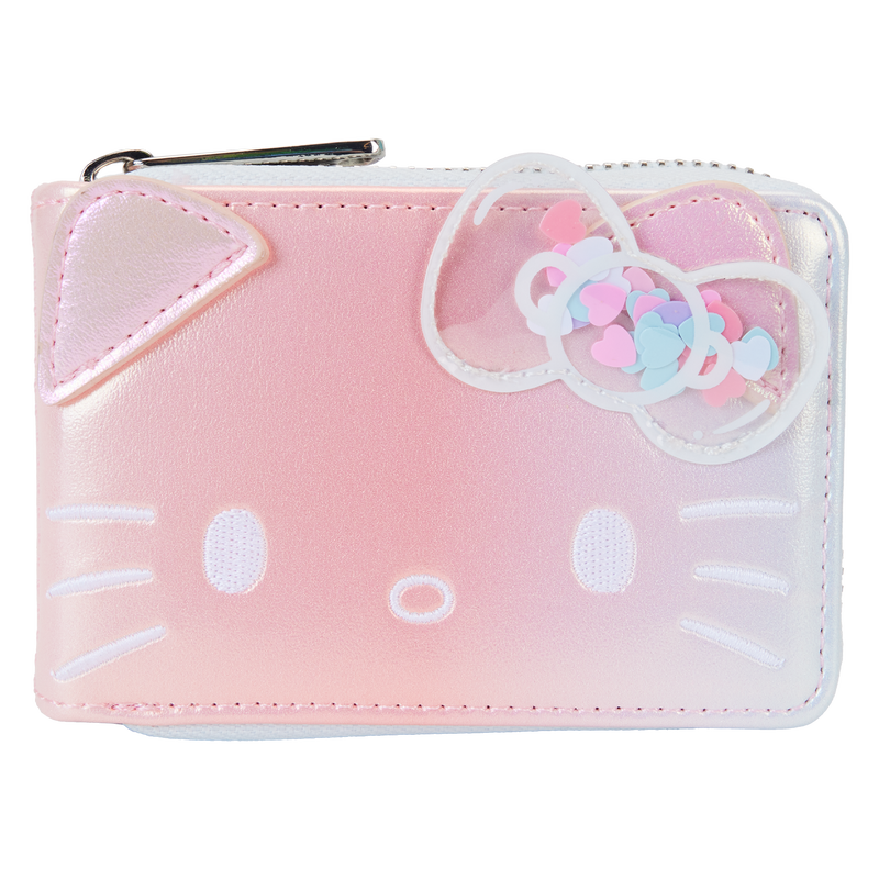 LOUNGEFLY Sanrio Hello Kitty 50th Anniversary Clear & Cute Accordion Zip Around Wallet