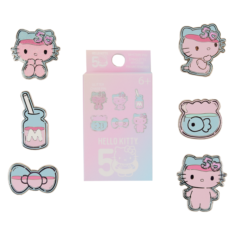 Sanrio Hello Kitty 50th Anniversary Clear & Cute Mystery Box Pin