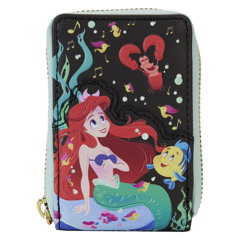 Loungefly The Little Mermaid 35th Anniversary Life is the Bubbles Accordion Zip Around Wallet