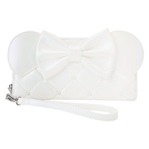 Loungefly Minnie Mouse Iridescent Wedding Zip Around Wristlet Wallet