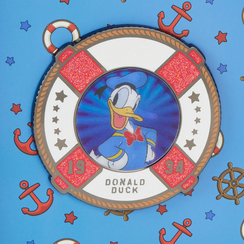 LOUNGEFLY Donald Duck 90th Anniversary Lenticular 3" Collector Box Pin