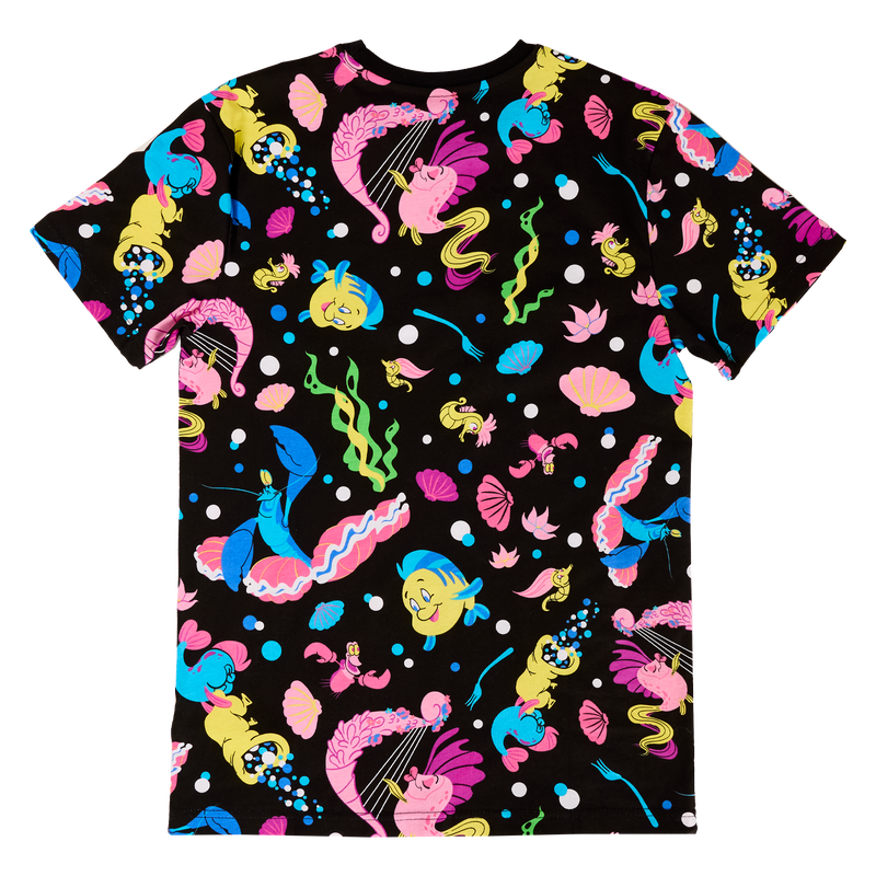 Loungefly The Little Mermaid 35th Anniversary Life is the Bubbles All-Over Print Unisex Tee