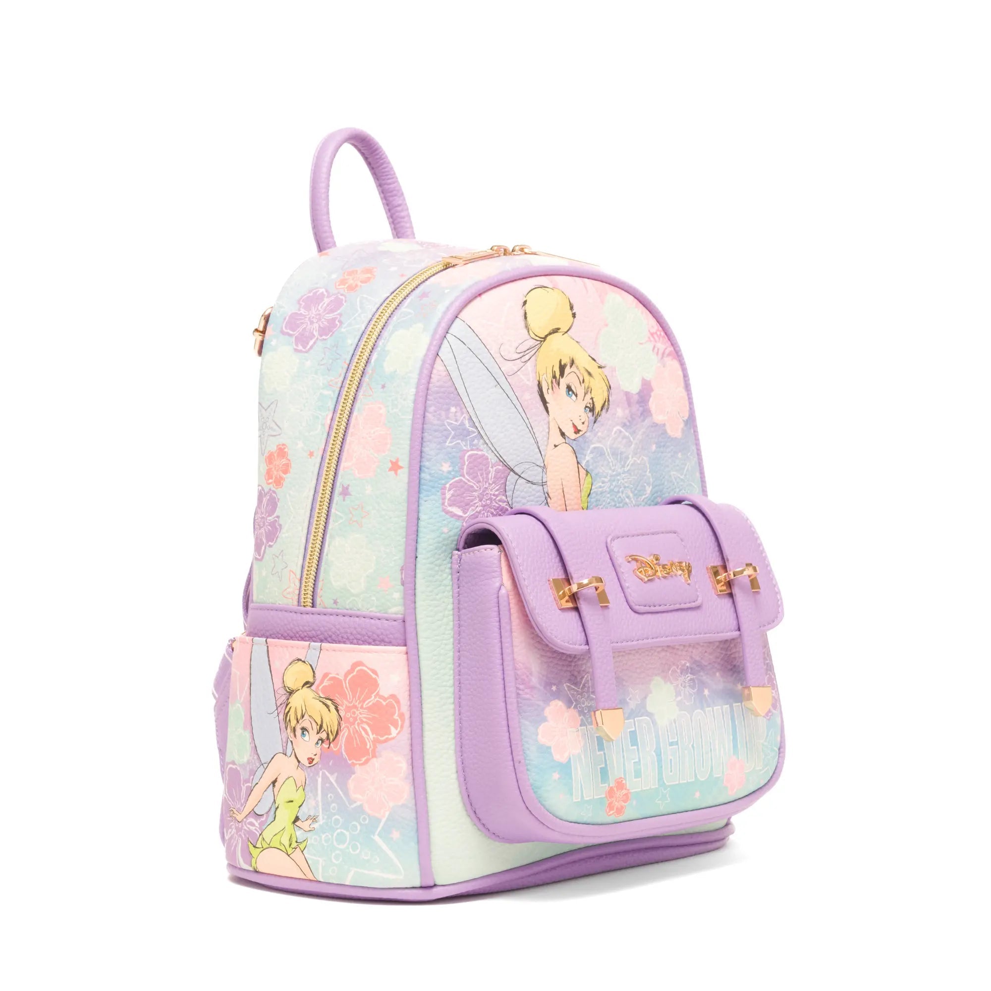 Tinkerbell “Never Grow Up” WondaPop" Vegan Leather Fashion Mini Backpack