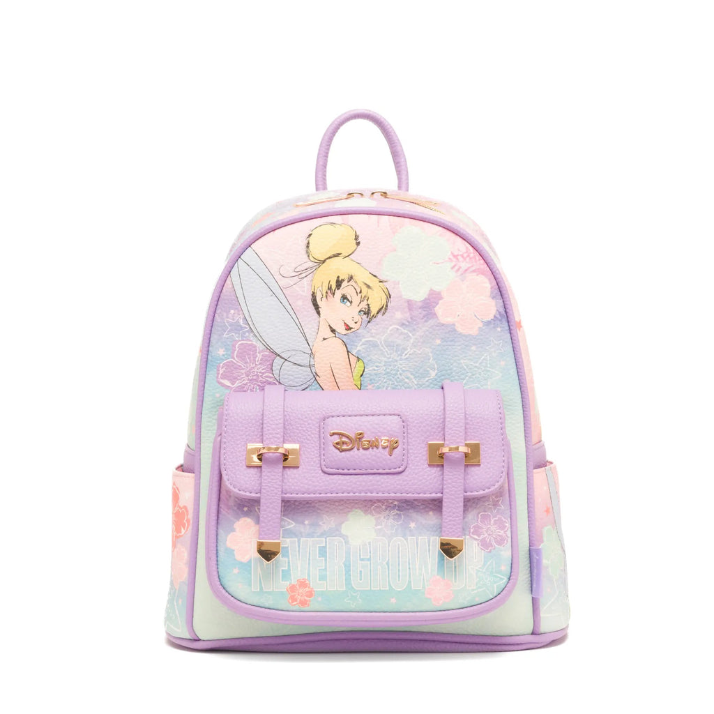 Tinkerbell “Never Grow Up” WondaPop" Vegan Leather Fashion Mini Backpack