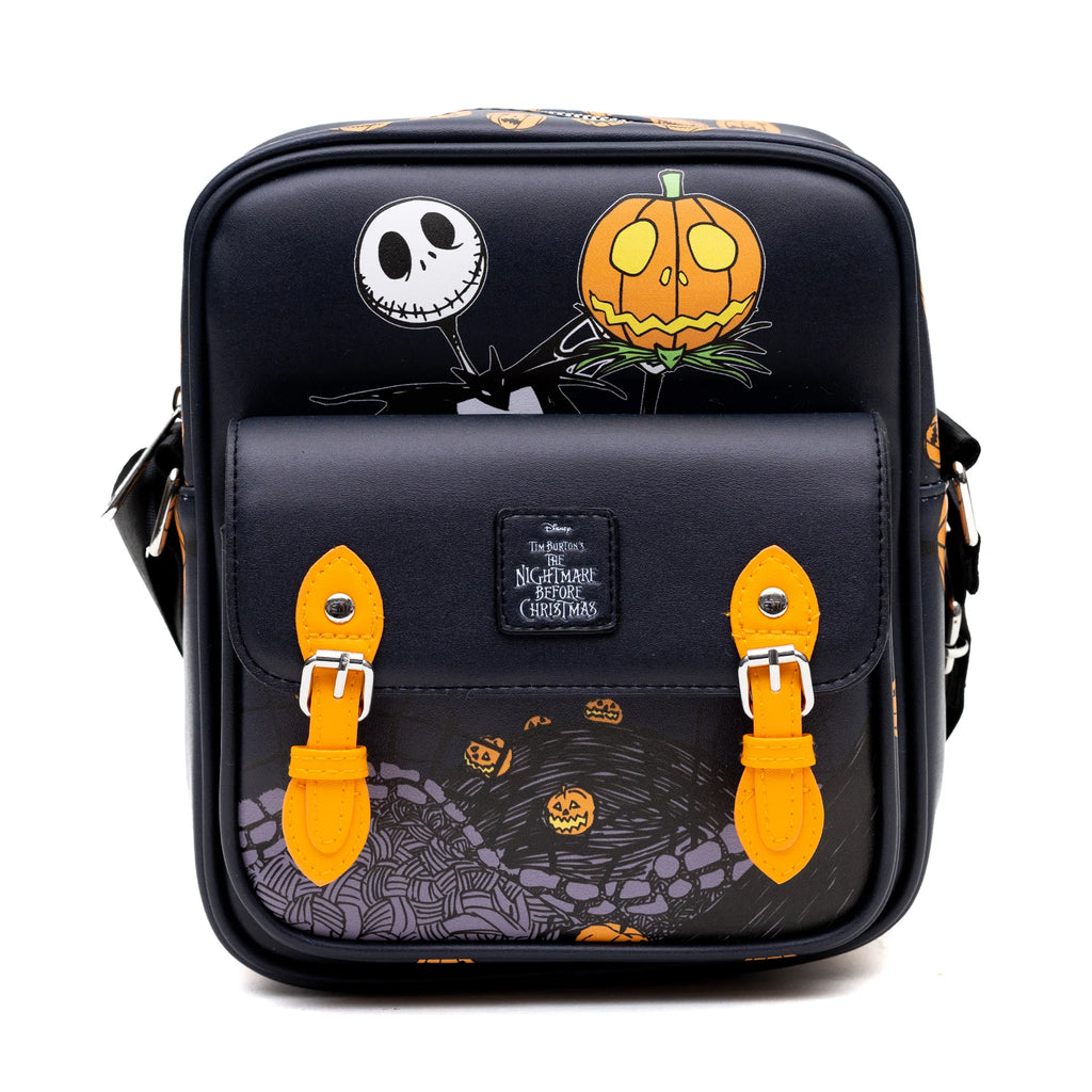 Disney Nightmare Before Christmas Jack-O-Lantern Moon Vegan Leather Crossbody Bag