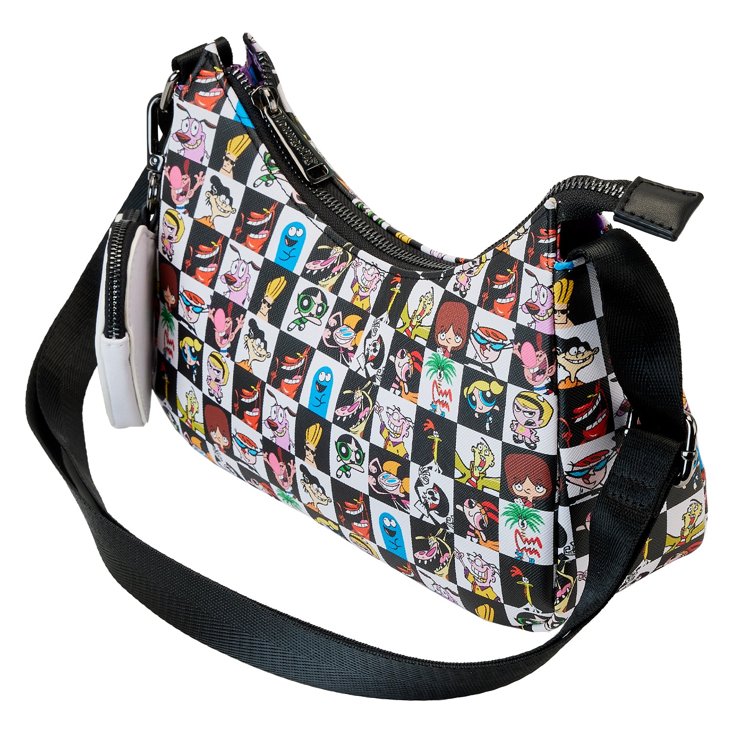 LF CARTOON NETWORK RETRO COLLAGE CROSSBODY BAG WITH COIN POUCH