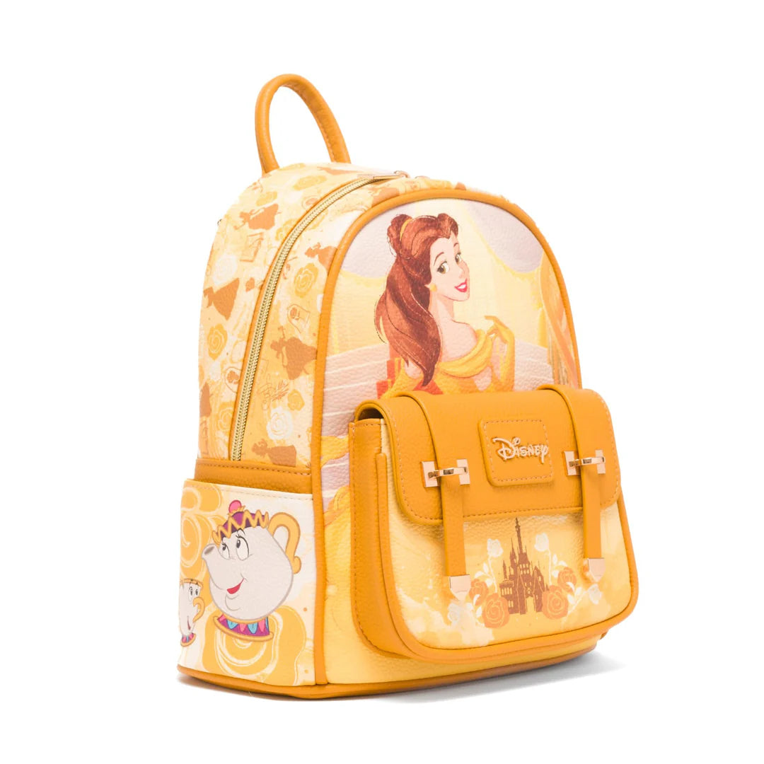 WondaPop Disney Beauty and the Beast “Yellow Belle" Vegan Leather Fashion Mini Backpack