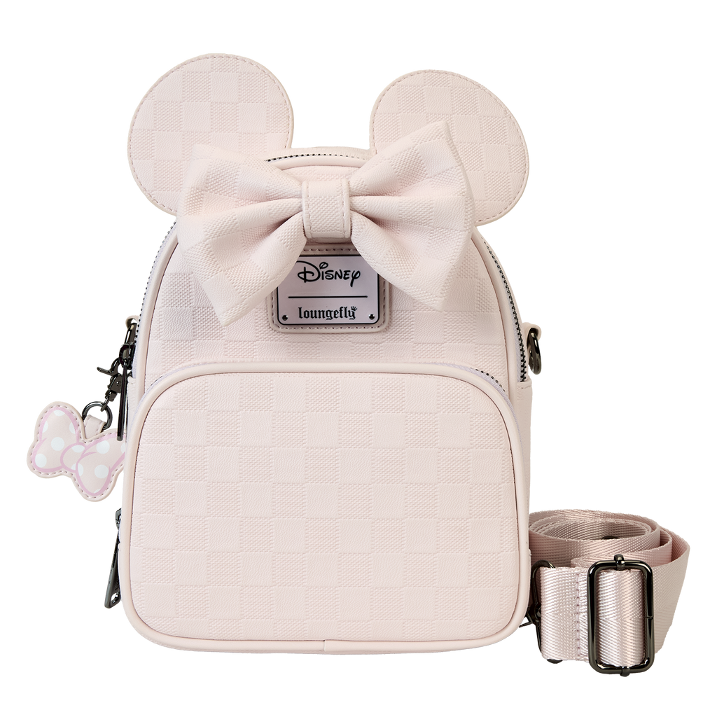 LOUNGEFLY DISNEY MINNIE EAR EVERGREEN  CONVERTIBLE CROSSBODY