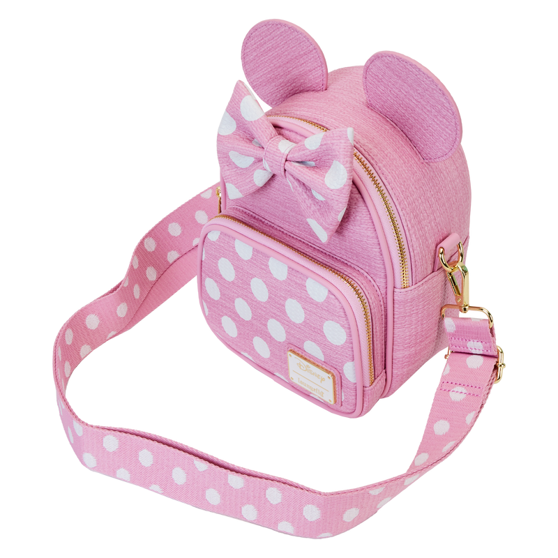 Minnie Mouse Woven Texture Convertible Mini Backpack & Crossbody Bag