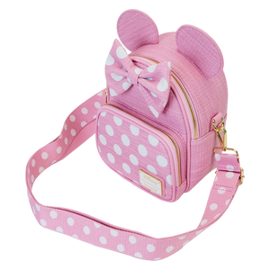 Minnie Mouse Woven Texture Convertible Mini Backpack & Crossbody Bag