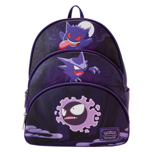 Loungefly Pokémon Gengar Evolution Triple Pocket Mini Backpack