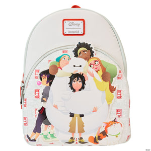 LOUNGEFLY BIG HERO 6 15TH ANNIVERSARY BAYMAX GANG MINI BACKPACK