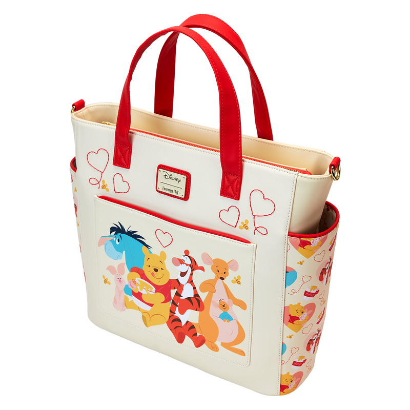 Winnie The Pooh & Friends Hearts Convertible Backpack & Tote Bag