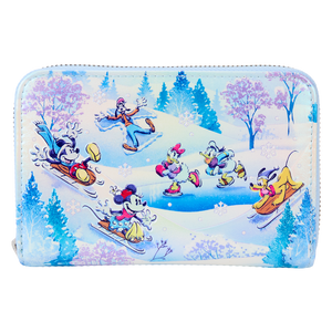 Loungefly Mickey & Friends Winter Wonderland Scene Zip Around Wallet