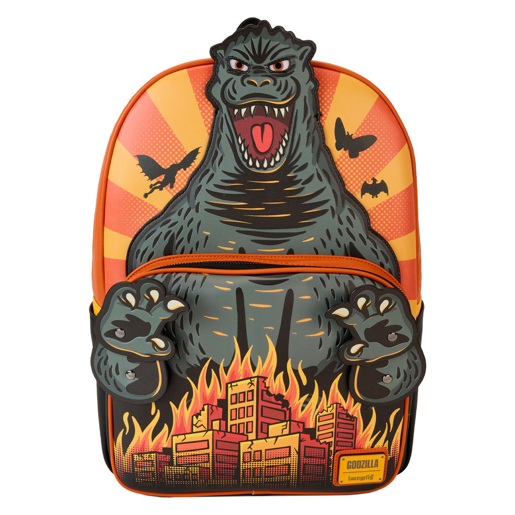 LOUNGEFLY TOHO GODZILLA FULL SIZE COSPLAY BACKPACK