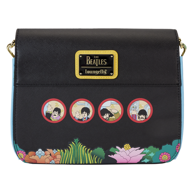 Loungefly The Beatles Yellow Submarine Flap Pocket Crossbody Bag