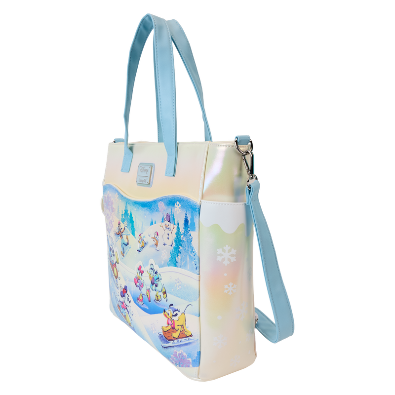 Loungefly Mickey & Friends Winter Wonderland Scene Convertible Backpack & Tote Bag