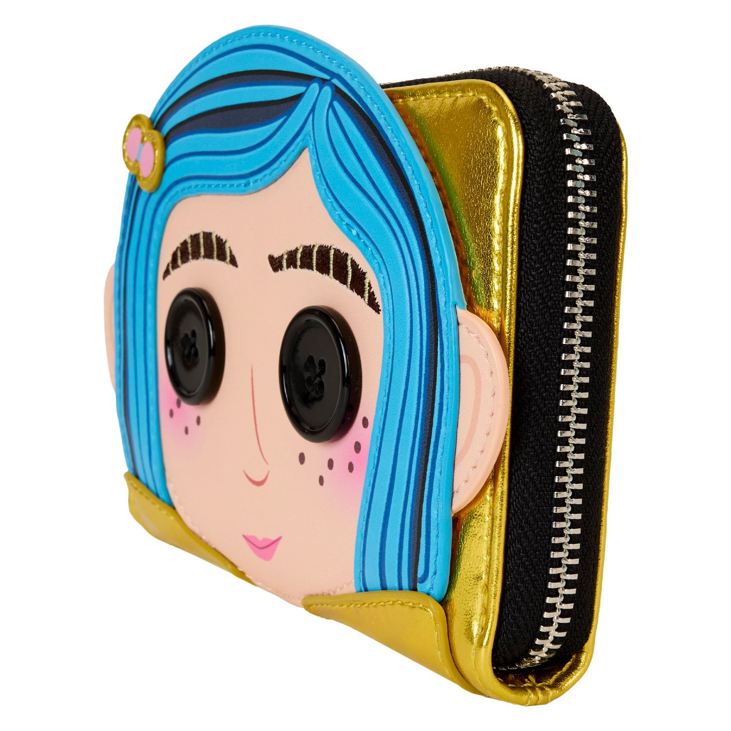 L LAIKA CORALINE DOLL COSPLAY ZIP AROUND WALLET