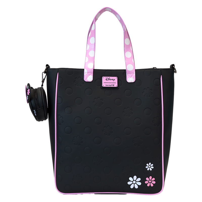 Minnie Mouse Floral Rock The Dots Tote Bag With Coin Bag