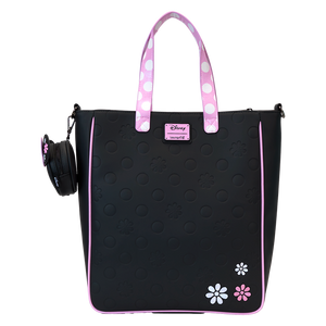 Minnie Mouse Floral Rock The Dots Tote Bag With Coin Bag