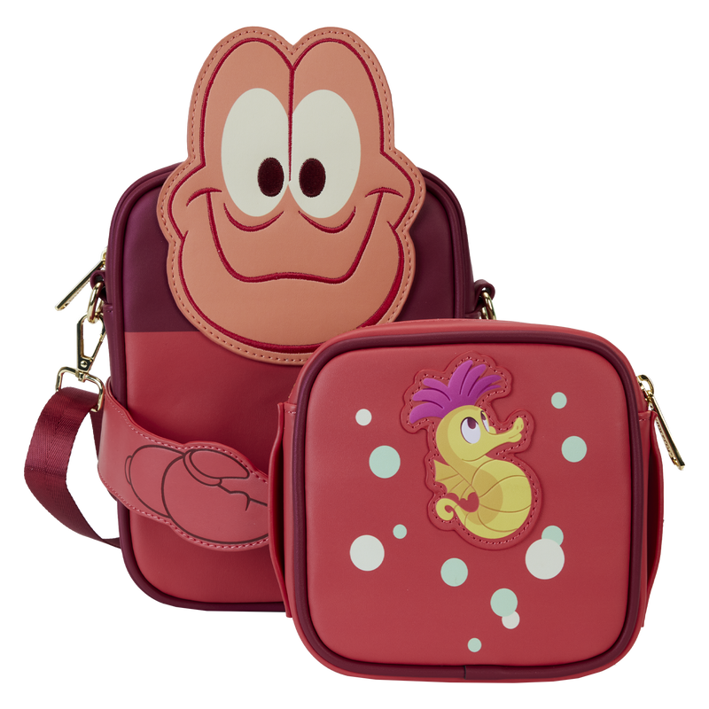 Loungefly The Little Mermaid 35th Anniversary Sebastian Crossbuddies® Cosplay Crossbody Bag with Coin Bag