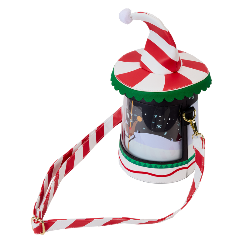 Loungefly The Nightmare Before Christmas Candy Cane Carousel Spinning Figural Crossbody Bag