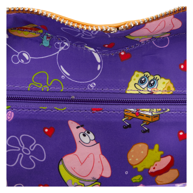 SpongeBob SquarePants Krabby Patty Plush Heart Figural Crossbody Bag