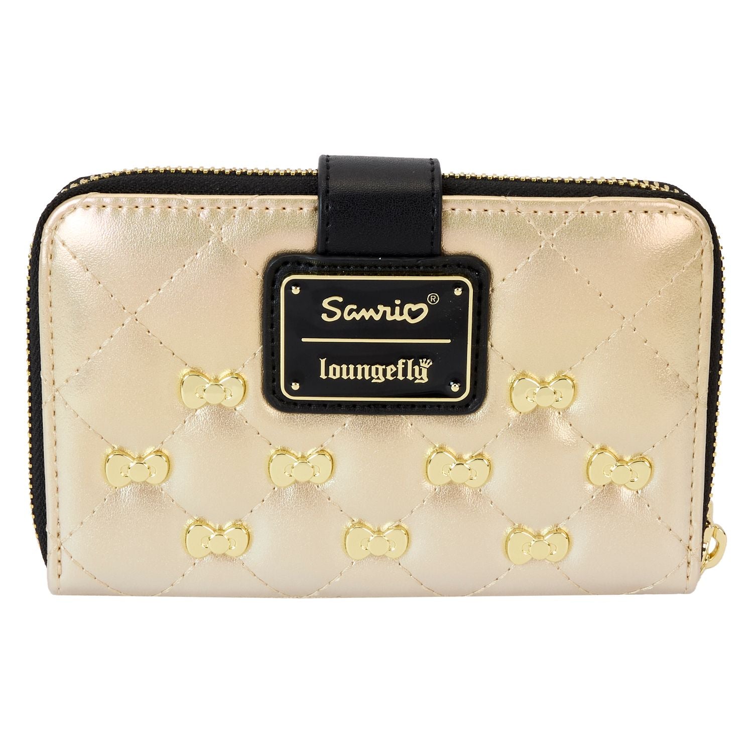 LOUNGEFLY SANRIO 50TH ANNIVERSARY GOLD ZIP AROUND WALLET