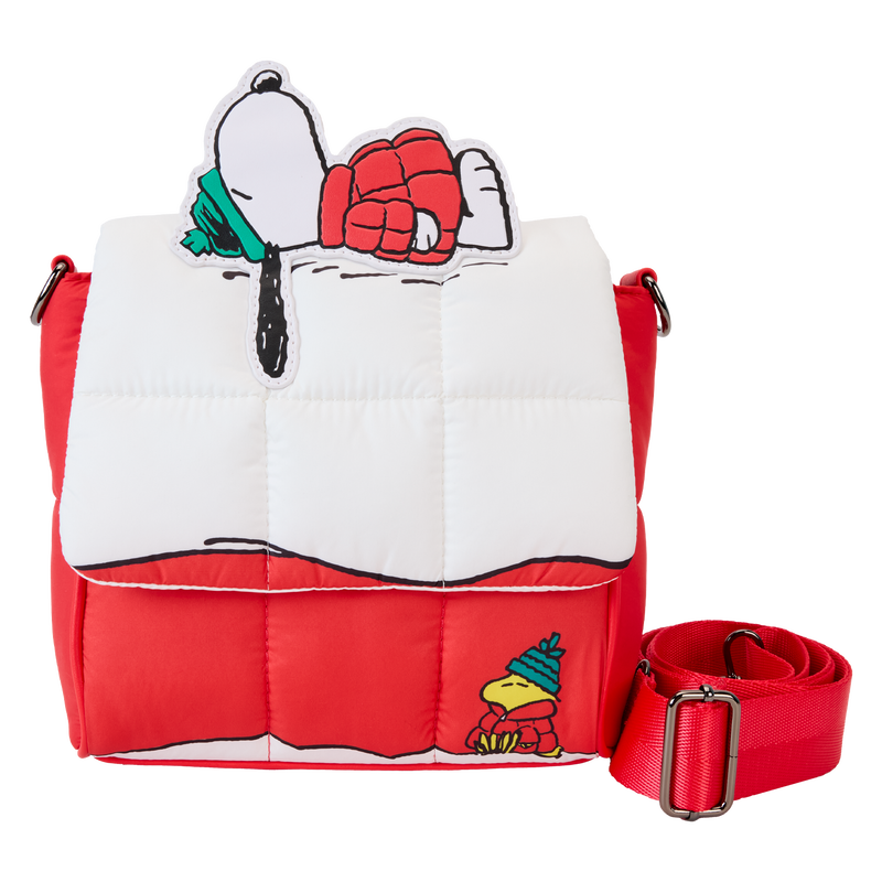 Loungefly Peanuts Snoopy & Woodstock Snow Day Doghouse Crossbody Bag