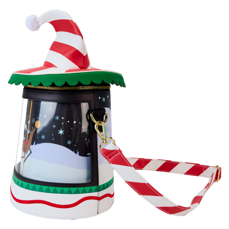 Loungefly The Nightmare Before Christmas Candy Cane Carousel Spinning Figural Crossbody Bag