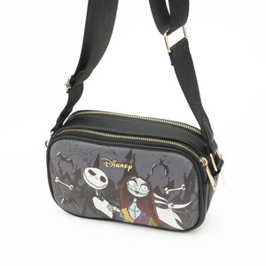 Jack and Sally Double Zipper Crossbody/Shoulder Bag