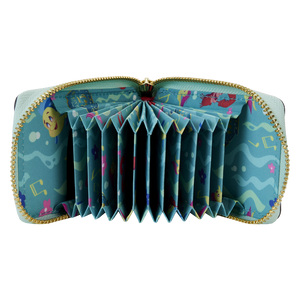 Loungefly The Little Mermaid 35th Anniversary Life is the Bubbles Accordion Zip Around Wallet