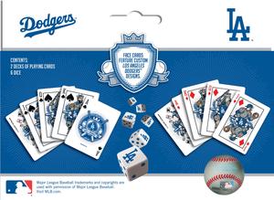 Los Angeles Dodgers Mlb 2-pack Playing Cards & Dice Set