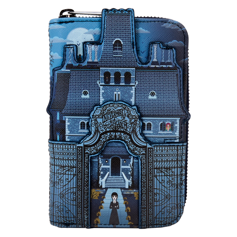 Loungefly Wednesday Nevermore Academy Castle Zip Around Wallet