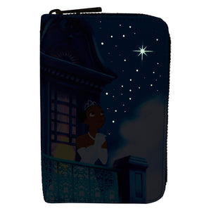 LOUNGEFLY LF DISNEY PRINCESS AND THE FROG 15TH ANNIVERSARY ZIP AROUND WALLET