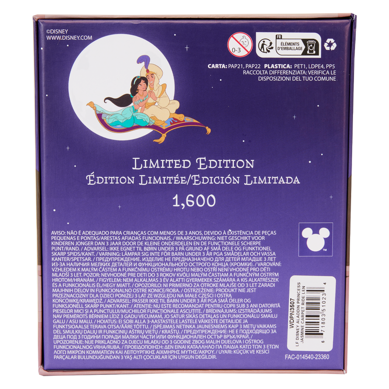 Loungefly Aladdin Princess Series 3" Collector Box Lenticular Pin