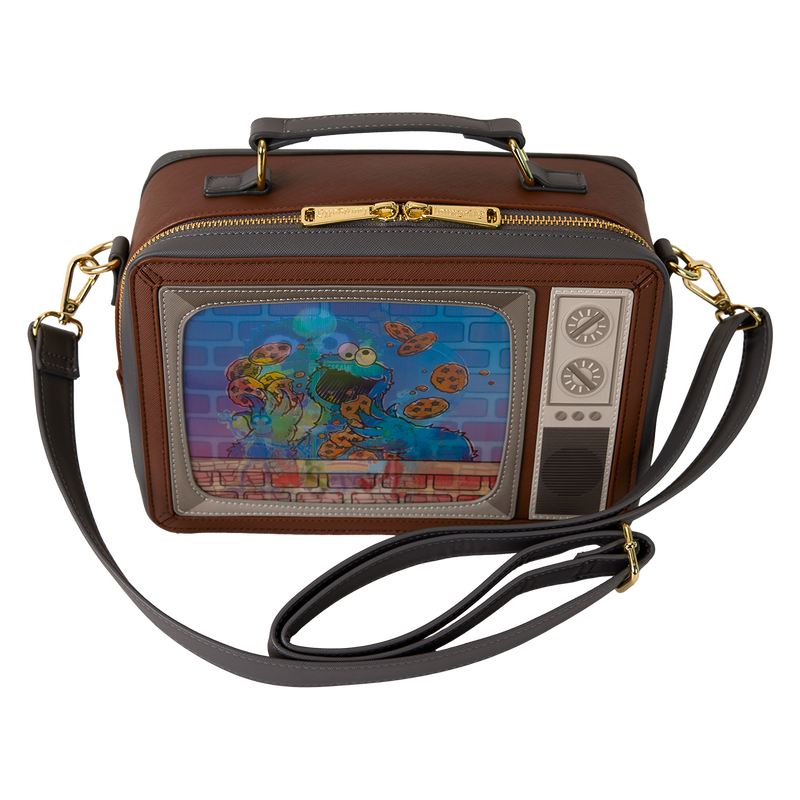 Sesame Street Lenticular Retro TV Triple Lenticular Crossbody Bag