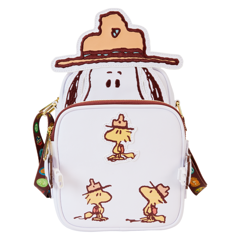 LOUNGEFLY Peanuts 50th Anniversary Snoopy's Beagle Scouts Crossbuddies® Cosplay Crossbody Bag with Coin Bag