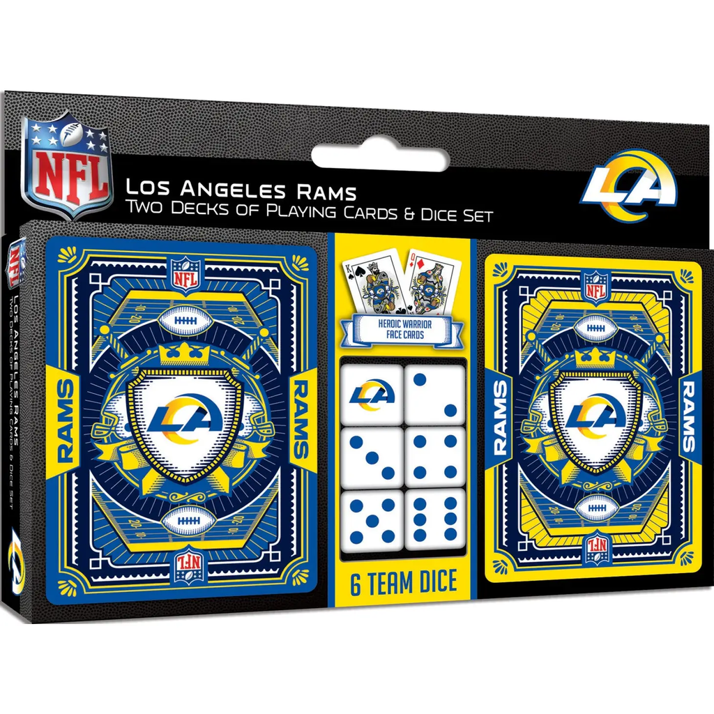 Los Angeles Rams Nfl 2-pack Playing Cards & Dice Set