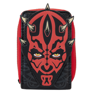 Loungefly Star Wars: The Phantom Menace 25th Anniversary Darth Maul Glow Accordion Zip Around Wallet