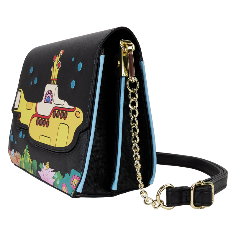 Loungefly The Beatles Yellow Submarine Flap Pocket Crossbody Bag