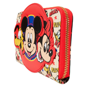 LOUNGEFLY DISNEY MICKEY AND FRIENDS CLASSIC ZIP AROUND WALLET