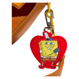 SpongeBob SquarePants Krabby Patty Plush Heart Figural Crossbody Bag